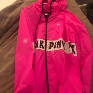 Pink rain jacket
